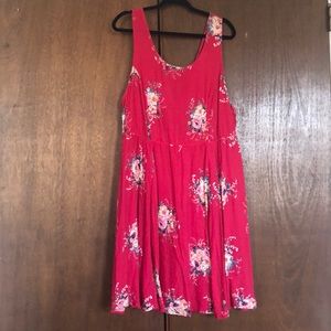 Torrid open back floral dress